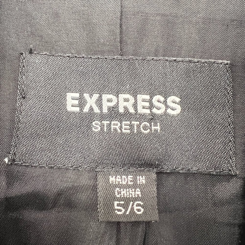 Express Stretch Lined Black Jacket/Blazer - image 7